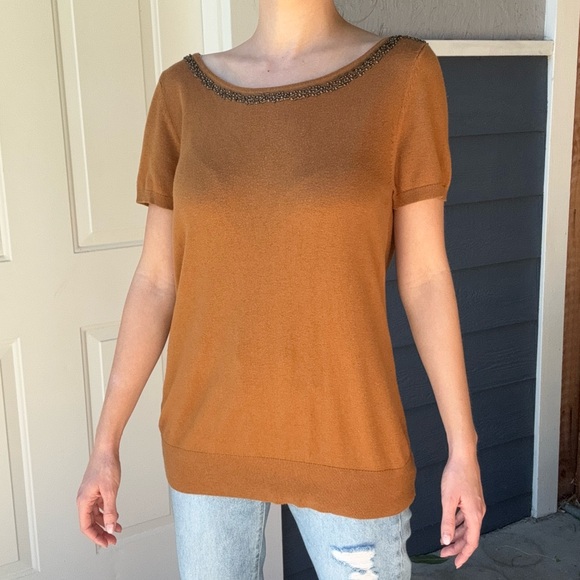 LOFT Ann Taylor Embellished Sweater Top - Picture 2 of 9